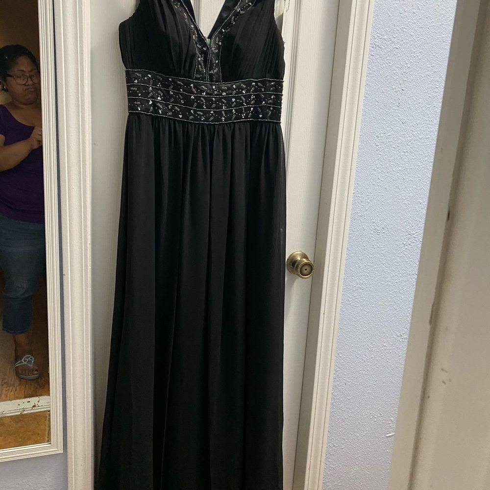 Tess black long dress